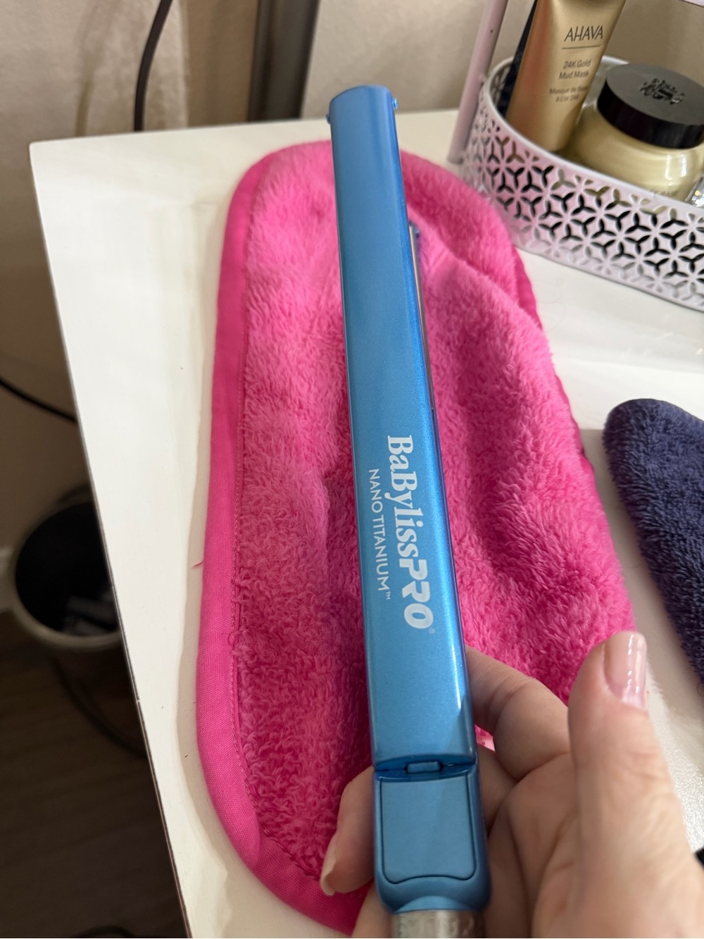 BaBylissPRO Blue Nano Titanium Mini Flat Iron - Travel Hair Straightener